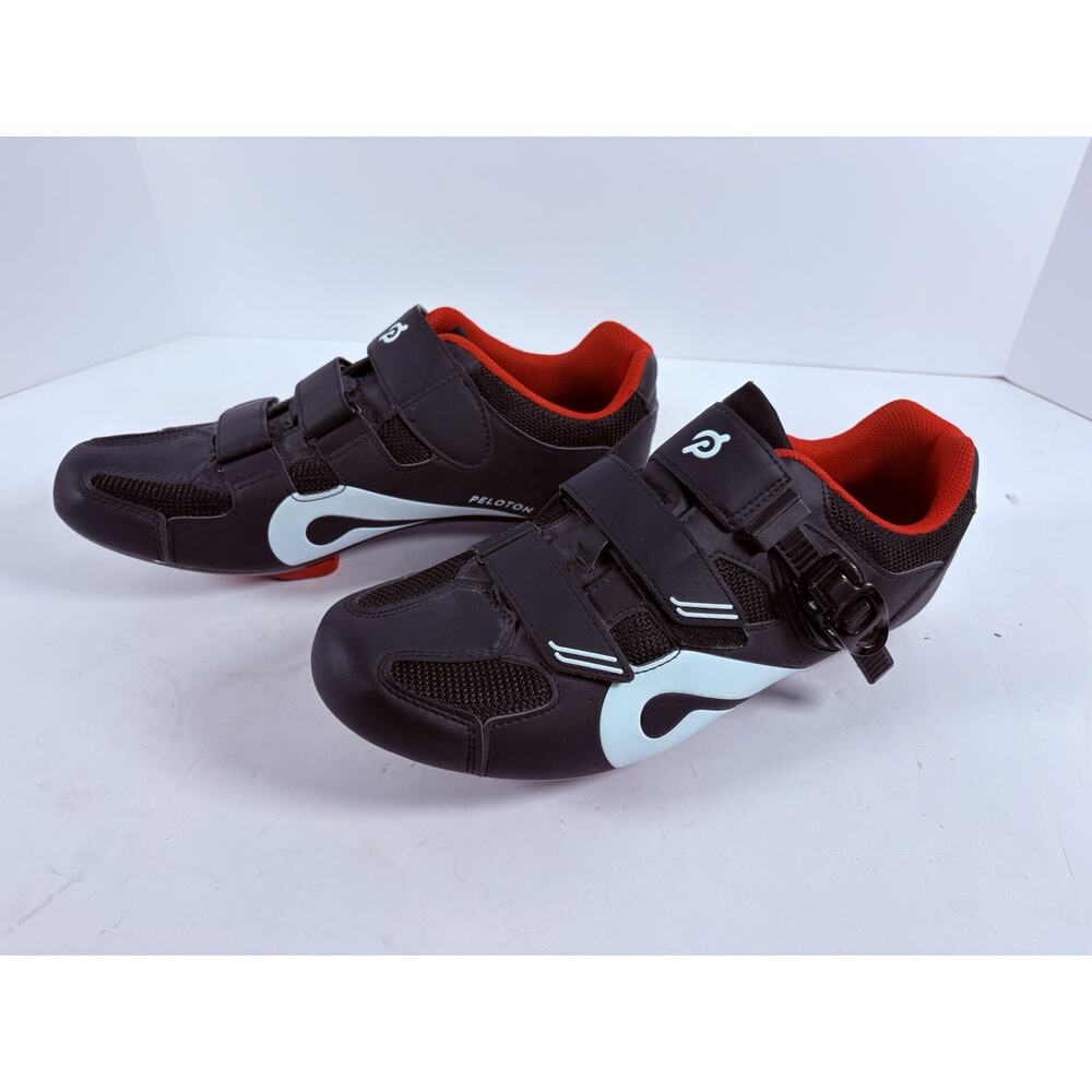 Peloton Cycling Shoes Delta Cleats Black Red US 12 EU 46 Mens Road Bike